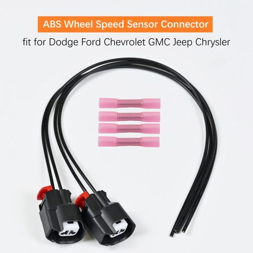 ABS Wheel Speed Sensor Connector Pigtail Plug Wiring Harness fit for Jeep Chrysler Dodge Ford Chevrolet GMC, Replacement for 645-134, S-1895, 19352068, 3U2Z14S411BXAB, 68065018AA, 5183448AA