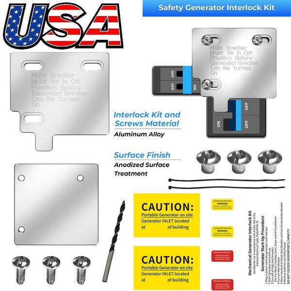 For Siemans Eaton ITE 100 Amp Generator Interlock Kit Main Breaker Panel