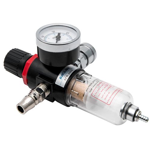 Riloer 1/4" Air Compressor Moisture Water Trap Filter Regulator Separator Mount Fitting