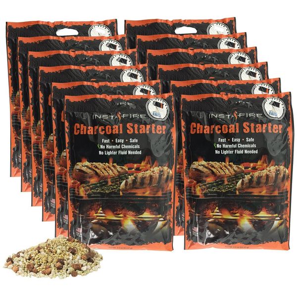 Insta-Fire Granulated Single Use Charcoal Briquette Starter Pouch (12 Pack)