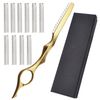 Professional Paint Stainless Steel Feather Cut Hairdressing Razor (gold)