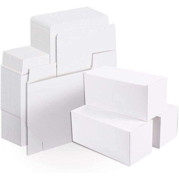 20 Pack Small White Gift Boxes with Lids for Wrapping, Tumblers, Wedding Favors (9 x 4.5 In)