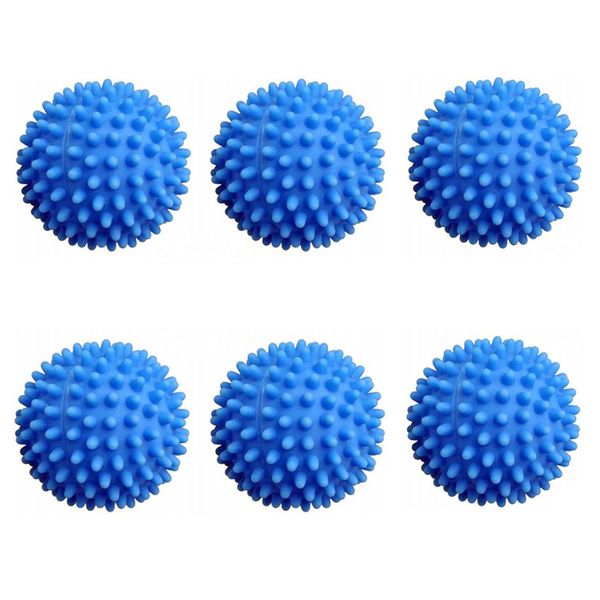 6 Pack Dryer Balls, Dryer Tumble Balls, Reusable, Can Be Used to Effectively Dry Clothes for Dryers, Blue