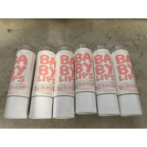 6X Maybelline Baby Lips Dr Rescue Medicated Lip Balm Soothing Sorbet DISCONTINUE