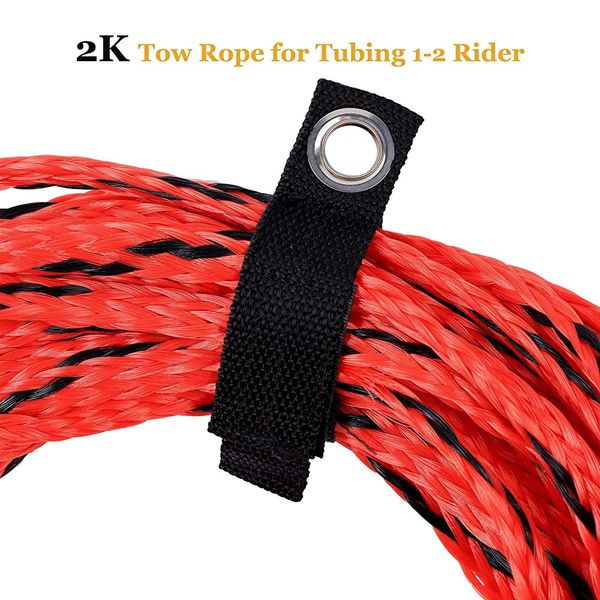 perixir Tubing Tow Rope Tube Rope 1-2 Riders Sturdy Tow Rope 1... Guaranteed Genuine, 1-6 Rider-Yellow/Black