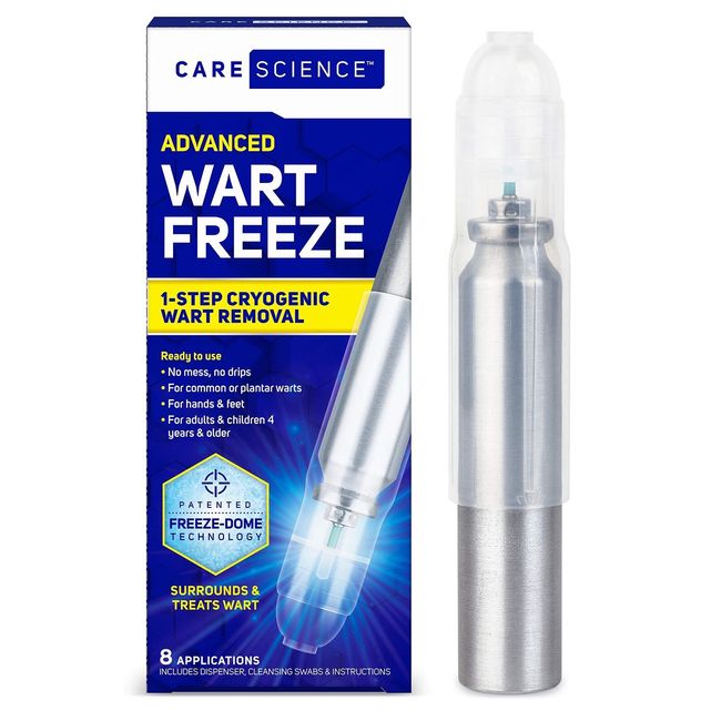 Wart Remover Freeze, 8 Applications | 1-Step Cryogenic Wart Removal for Commo...