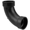 ICON 14843 Fitting, ABS, 90' Elbow, Long Sweep 3", Hub-Hub