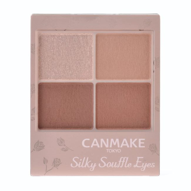 Canmake M05 Silky Flare Eyes (Matte Type), Mahogany Mocha, 0.2 oz (4.4 g), Moisturizing, Sheer, 4 Colors Eyeshadow