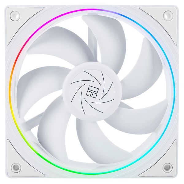 Thermalright TL-S12w CPU Fan Case Cooler PWM Fan with Aperture Light Effect, Computer Fan with 4 Pin PWM Connector argb Opening, 1500 rpm Speed PC Cooling Fan (120mm, White)