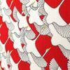 濱 Pattern Shinpei 小布 Celebration Crane Red 50 cm
