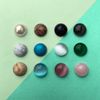 Quiges Interchangeable Mini Coin 12mm Deep Blue Stardust Space Stone
