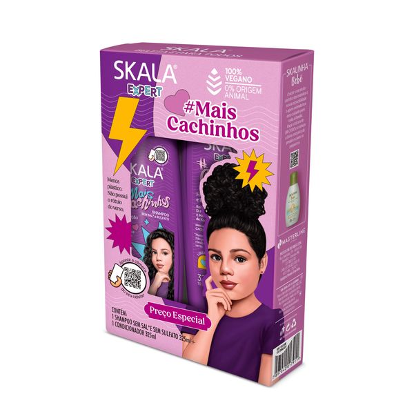 Skala Expert Kit #Mais Cachinhos Scala Expert Curly Hair Shampoo & Conditioner Set of 2 325ml for Curly Hair