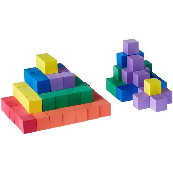 hand2mind Foam Blocks, Counting Cubes for Kids Math, 1 Inch Blocks for Preschool Crafts, Early Math Manipulatives for Preschool, Classroom Supplies for Teachers Elementary (Pack of 100)