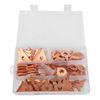 Chazcool 110pcs Dent Pulling Puller Rings, Triangle OT Round Dent Pulling Puller Rings, Car Dent Puller Kit for Car Body Welding Repair Tool Set