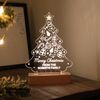 CalEli Gifts Christmas Tree Wooden Based LED Light
