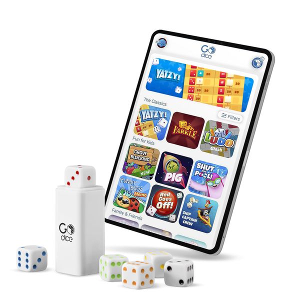 GoDice Full Pack - 6 Smart Connected Dice. Brings The Best Dice Games of All Time to the 21st Century. Educational, Fun, and Innovative Games for Family, Friends, Game nights. Free App.