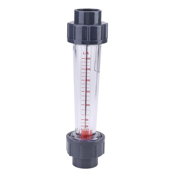 Flow Meter 300-3000L/H Plastic Tube Water Rotometer LZS-25 Liquid Flow Meter for Float Double Female Connector DN 25 Tube