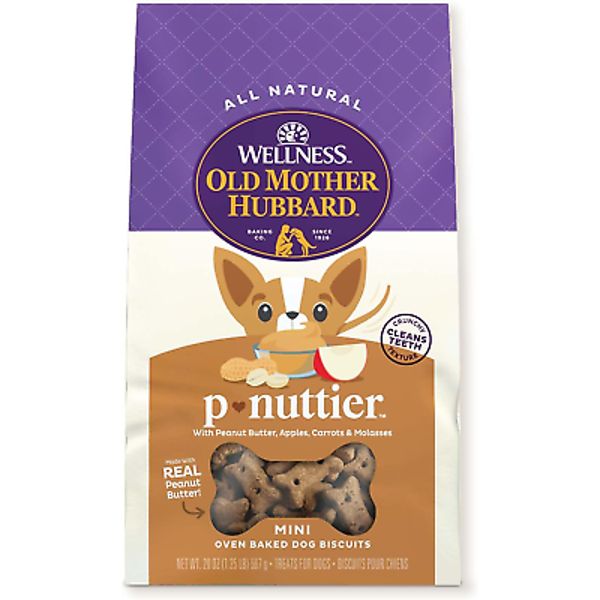 Wellness  Classic P-Nuttier Natural Dog Treats, Crunchy Oven-Baked Biscuits, Ide