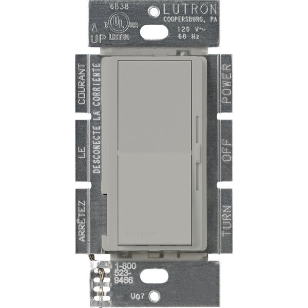 Lutron DVELV-300P-GR Diva 300-Watt Single Pole Electronic Low-Voltage Dimmer, Gray