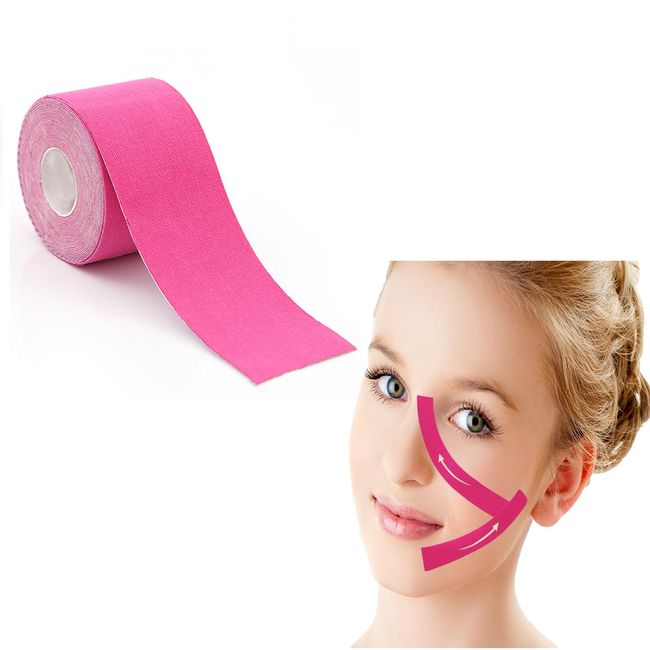 Ryaupy Face Lifting Tape - Myofasziales Gesichtstraffungsband - Anti-Falten Patches für Gesicht, Augen und Hals - Multifunktionales Face Tape zur Hautstraffung, 2,5 cm x 5 m