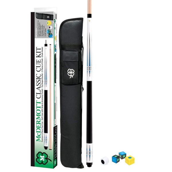 McDermott Classic Pool Cue Kit (White, 20oz)