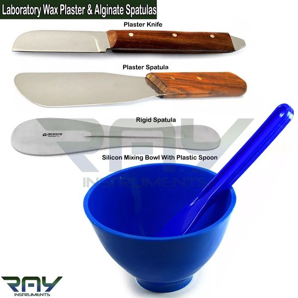 5Pcs Dental Alginate Mixing Plaster Spatula Rigid Laboratory Tools CE