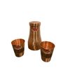 Copper Bedside Carafe with 2 Tumblers, 1 Litre, Water Set
