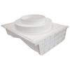 Lambro Industries 164W 4"/6" White Plastic Double Sided Under Eave Vent
