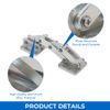 2X Adjustable Heavy Duty Hidden Scissor Hinge Large Aluminum Hardware Mount 90°