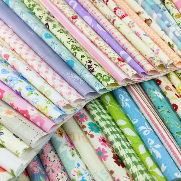 flic-flac Pure Cotton Craft Fabric Bundle Squares Patchwork Lint DIY Sewing Scrapbooking Quilting Dot Pattern Artcraft (30pcs, 8 x 8 inches)