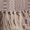DII Braided Striped Decorative Throw Blanket, 50x60, Stone