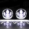 7" LED Headlight Green Angel Eyes For Harley-Davidso