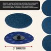 Dura-Gold 3" 78 Pc Quick Change Surface Prep Grinding Disc Set, 36, 60, 80 Grit