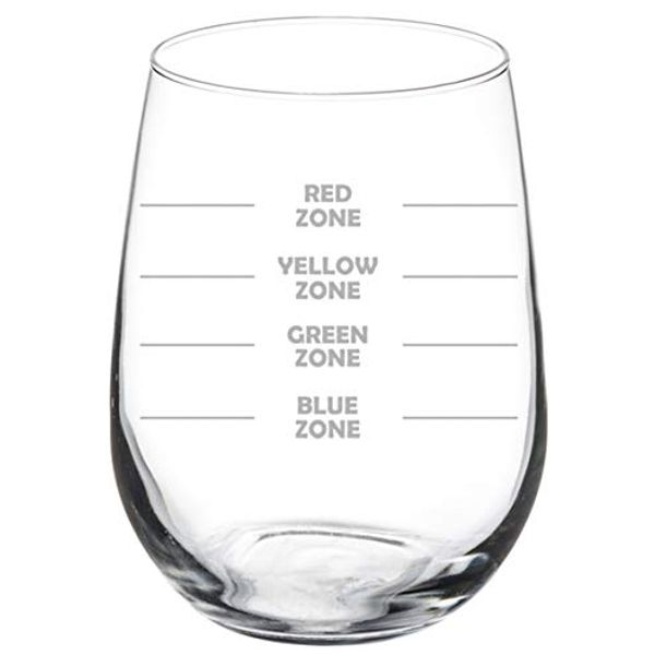 Wine Glass Goblet Zones Of Regulations Teacher School Counselor Social Worker Day Care (17 oz Stemless)