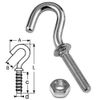 STEELGEAR Threaded Hook - A4 (Marine Grade) Stainless - 1 Pack