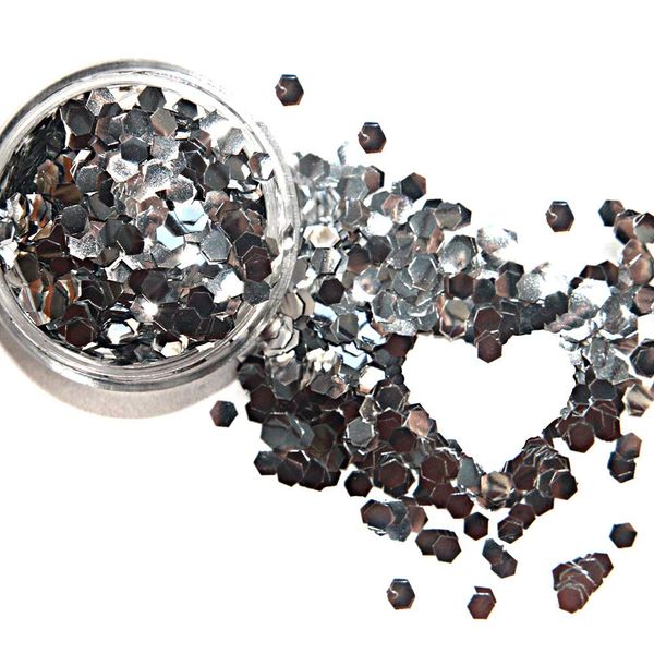 Biodegradable Glitter Chunky Silver, Cosmetic Grade (5ml)