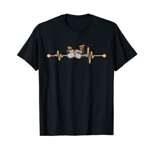 Drums Player Drum Set Heartbeat Drummer Percussion Drums T-Shirt