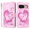 CASAFUNY Case for Google Pixel 9/9 Pro, Flip Case with Magnetic Closure, Pink