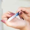 Nail File with Plastic Sleeve,Crystal Finger Nail File,Double Sided Finger Glass Nail Art Tool Buffer Professional Manicure Polishing for Women Girls