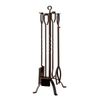 Five-Piece Fireplace Tool Set Modern Accessories with Stand for Indoor Use