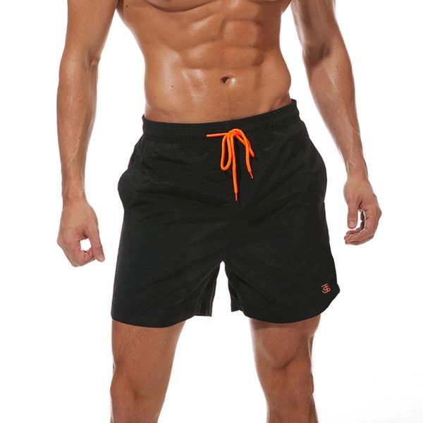 JustSun Herren Badehose Männer Badeshorts Herren Kurz Schnelltrocknend Schwimmhose Boardshorts Strandshorts Herren Beachshorts Schwarz XL