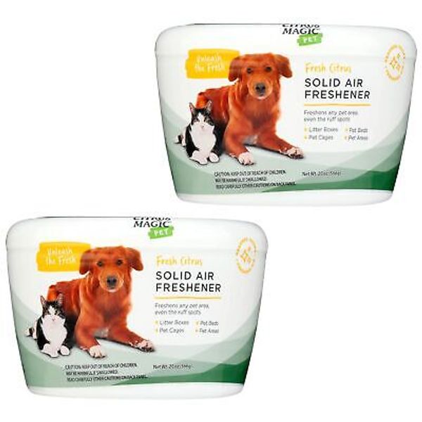 Pet Odor Eliminator Solid Air Freshener, Fresh Citrus, 20-Ounce, Pack of 2