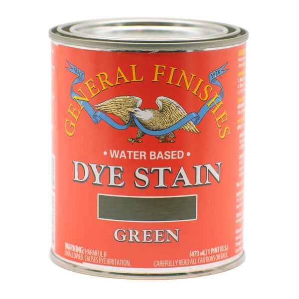 General Finishes Water Based Dye, 1 Pint, Green