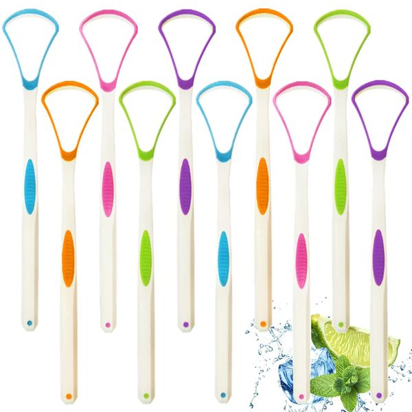 Tongue Scraper Cleaner 100% BPA Free Tongue Scrapers for Adults, Kids, Healthy Oral Care, Easy to Use, Help Fight Bad Breath