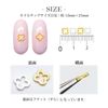 Nail Metal Parts 75 Frame Brion Clover 5pcs (2. Silver)