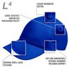 L4 Kids Plain Baseball Cap 5 Panel (Purple, One Size)