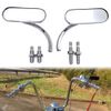 Chrome Motorcycle Mini Oval Side Mirror For Harley Davidson Street Glide Special
