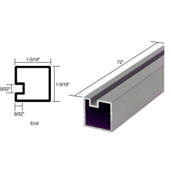 CRL 6423000 Satin Anodized 72" End Post Extrusion