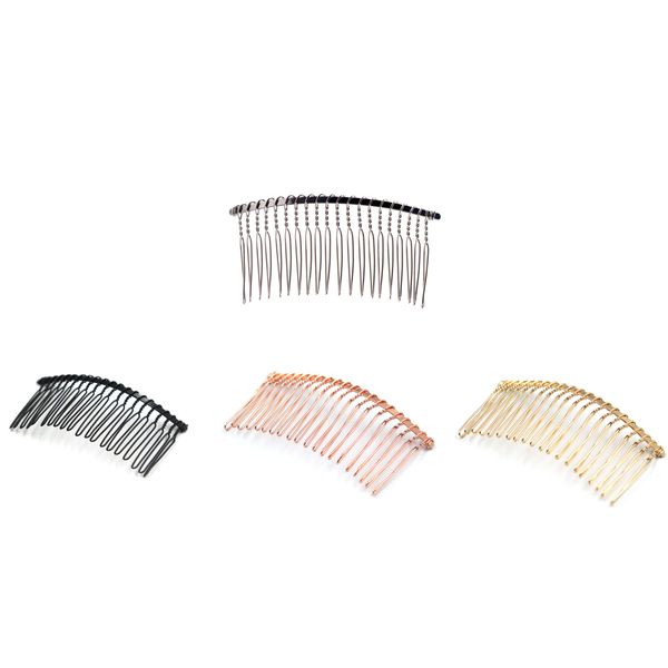 Ruwado 4 pcs 20 Teeth Metal Side Comb Veil Twist Vintage Fashion Classic Hair Comb Pin French Hair Clamp Accessories for Women Girls Styling Daily Wear Wedding Party Christmas