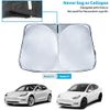 For Tesla Model Y/3 Windshield Sun Shade Front Cover UV Visor Sunshade Foldable